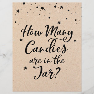 SIGN Wie viele Kanadier im Jar Baby Shower Game