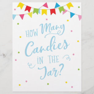SIGN Wie viele Kanadier im Jar Baby Shower Game