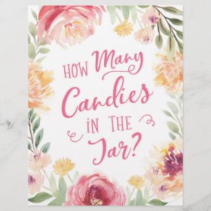 SIGN Wie viele Kanadier im Jar Baby Shower Game