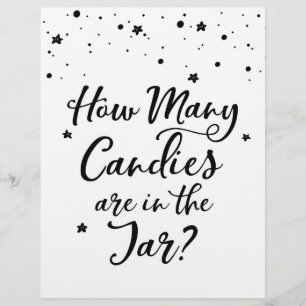 SIGN Wie viele Kanadier im Jar Baby Shower Game