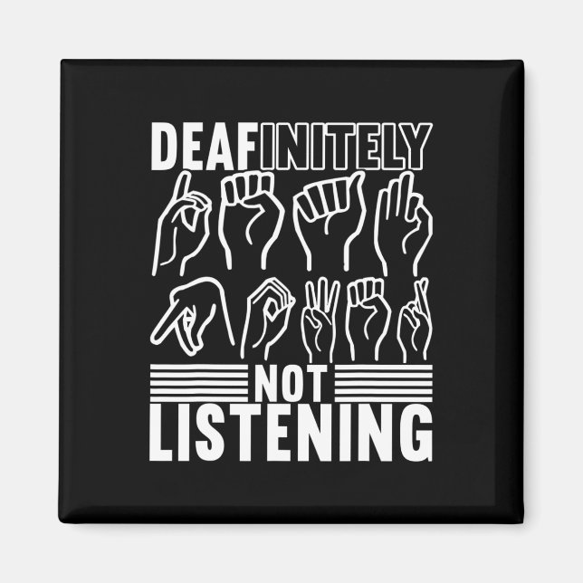 Signage Language Deaf Awareness 1 Magnet (Vorne)