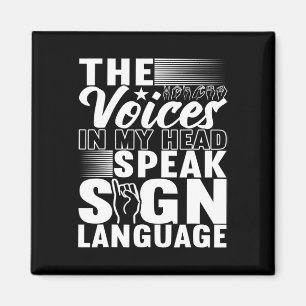 Signage Language Deaf Awareness 5 Magnet