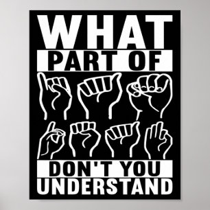 Signage Language Deaf Awareness 7 Poster