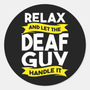 Signage Language Deaf Awareness Anhörung Verlust u Runder Aufkleber