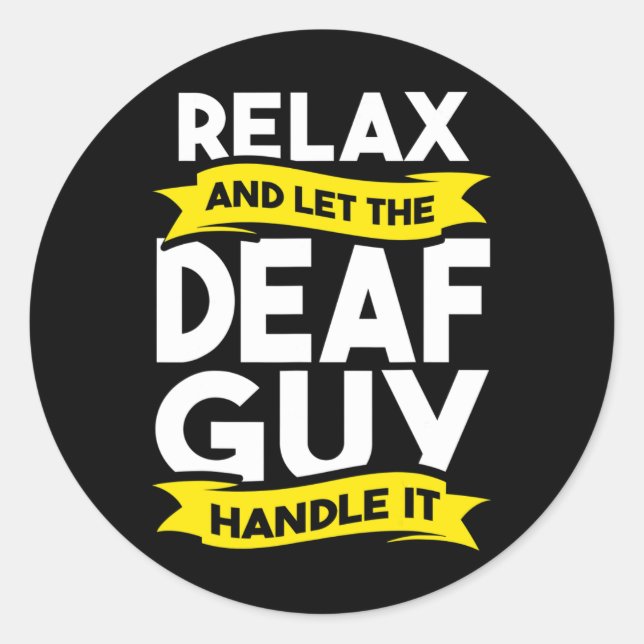 Signage Language Deaf Awareness Anhörung Verlust u Runder Aufkleber (Vorderseite)