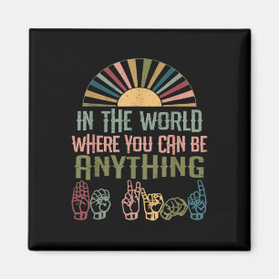 Signage Language Deaf Awareness Kindness ASL Langu Magnet