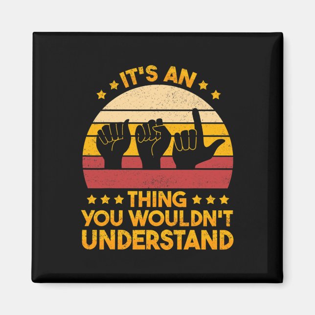 Signage Language Deaf Awareness und ASL 1 Magnet (Vorne)