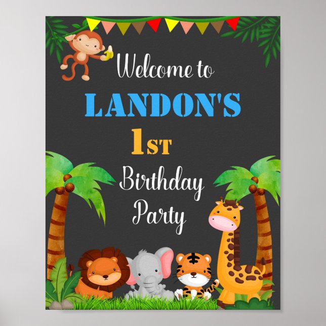 Signal de fête de bienvenue de la Jungle Poster an (Devant)