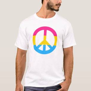 Signal de paix T-shirt drapeau de la transexualité