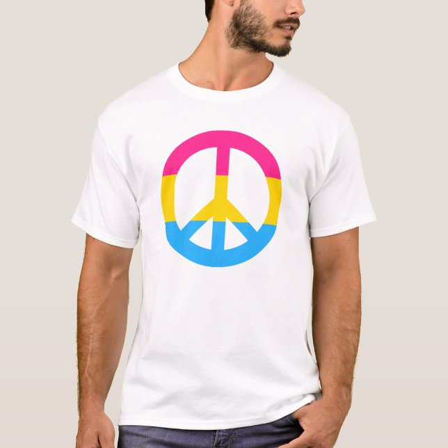 Signal de paix T-shirt drapeau de la transexualité (Devant)