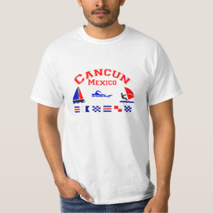 Signal-Flaggen Cancun Mexiko T-Shirt