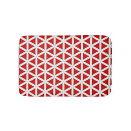 Signal Flux – Red & White Modern Design Badematte