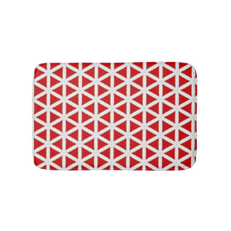 Signal Flux – Red & White Modern Design Badematte