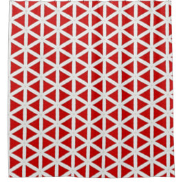Signal Flux – Rot & Weiß Modernes Design Duschvorhang