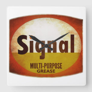 Signal Multi-Purpose Grease Vintage-Schild Uhr