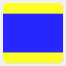 Signalbuchstabe D (Delta) Quadratischer Aufkleber