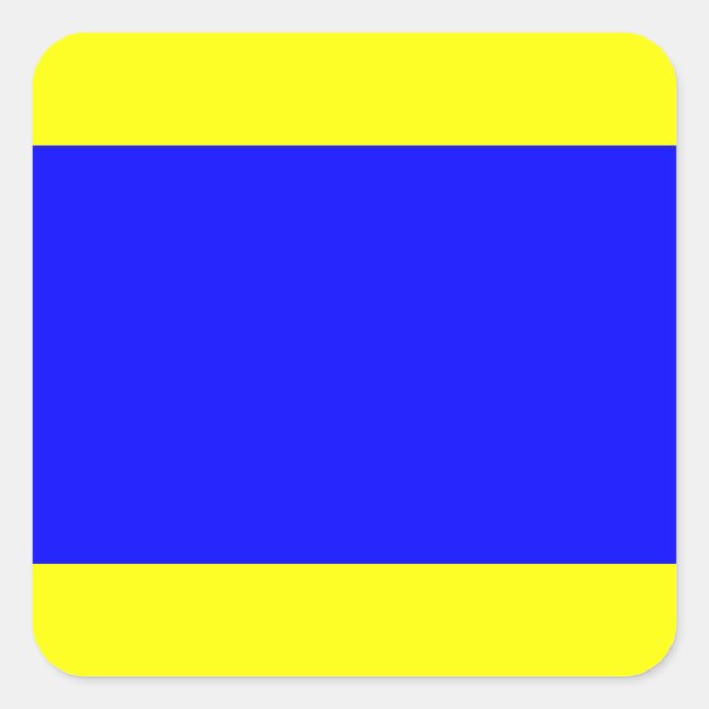 Signalbuchstabe D (Delta) Quadratischer Aufkleber (Vorderseite)