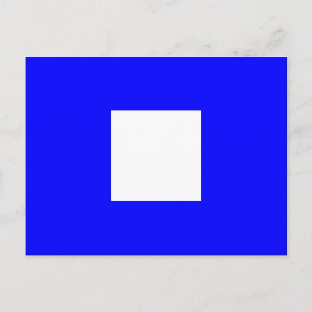 Signalbuchstabe der nautischen Alphabet-Flagge P Postkarte (Vorderseite)