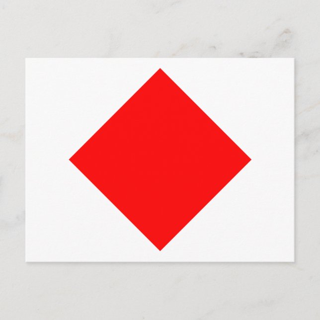 Signalbuchstabe F für die automatische Markierung Postkarte (Vorderseite)