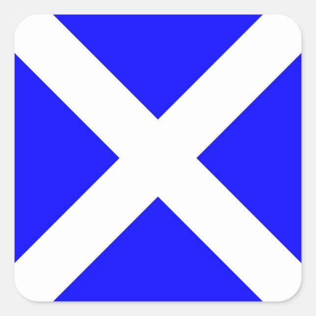 Signalbuchstabe M (Mike) der Wasserzeichen Quadratischer Aufkleber (Vorderseite)