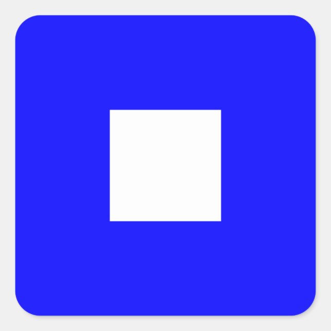 Signalbuchstabe P (Papa) der Wasserzeichen Quadratischer Aufkleber (Vorderseite)