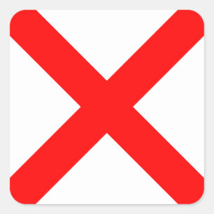 Signalbuchstabe V (Victor) Quadratischer Aufkleber