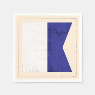 Signalflagge "A" für den optischen Buchstaben Serviette