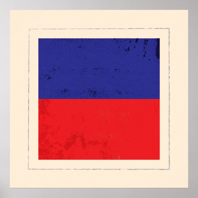 Signalflagge "E" für den optischen Buchstaben Poster (Vorne)