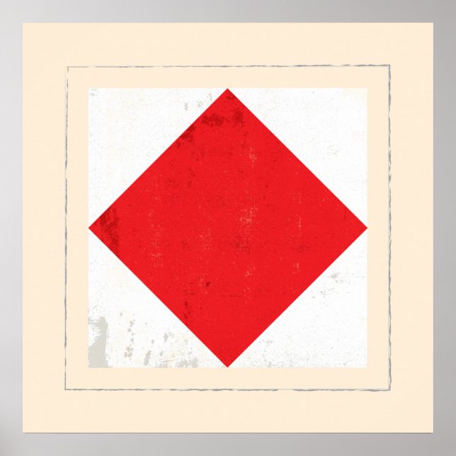 Signalflagge "F" für den Buchstaben Poster (Vorne)