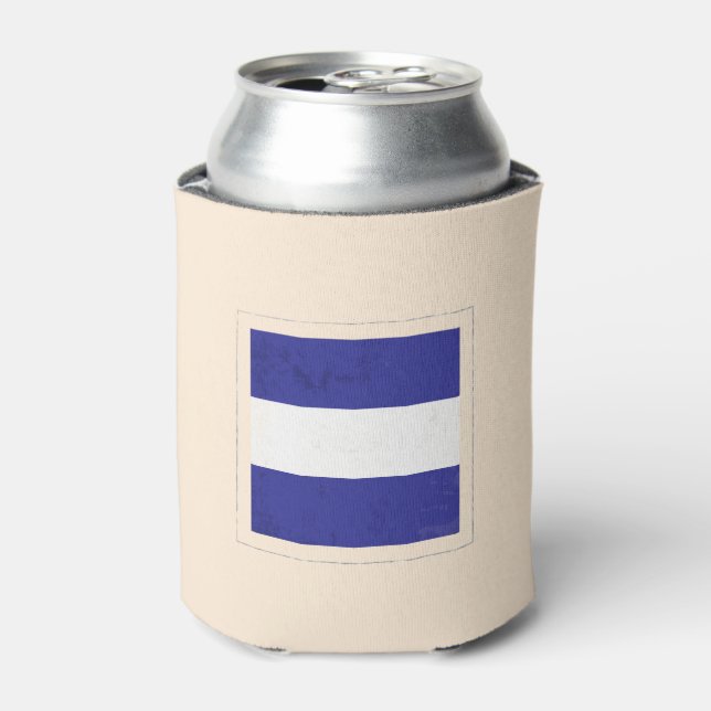 Signalflagge "J" für den optischen Buchstaben Dosenkühler (Kanne Vorderseite)