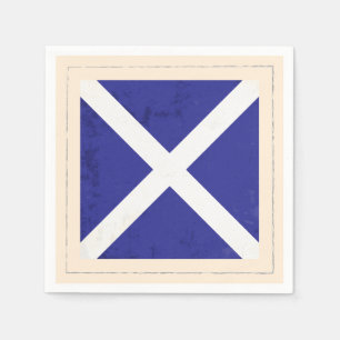 Signalflagge "M" für den optischen Buchstaben Serviette