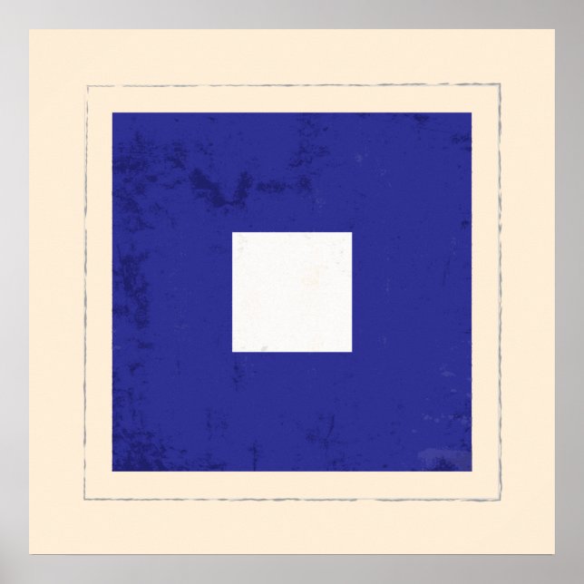 Signalflagge "P" für den Buchstaben Poster (Vorne)