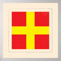 Signalflagge "R" für den Buchstaben