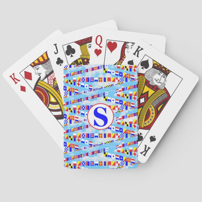 Signalflaggen für Seefahrer Spielkarten (Rückseite)