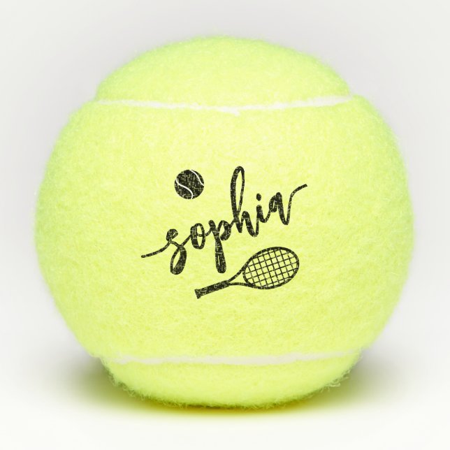 Signalisierungsskript für personalisierten Namen Tennisbälle (Vorderseite)
