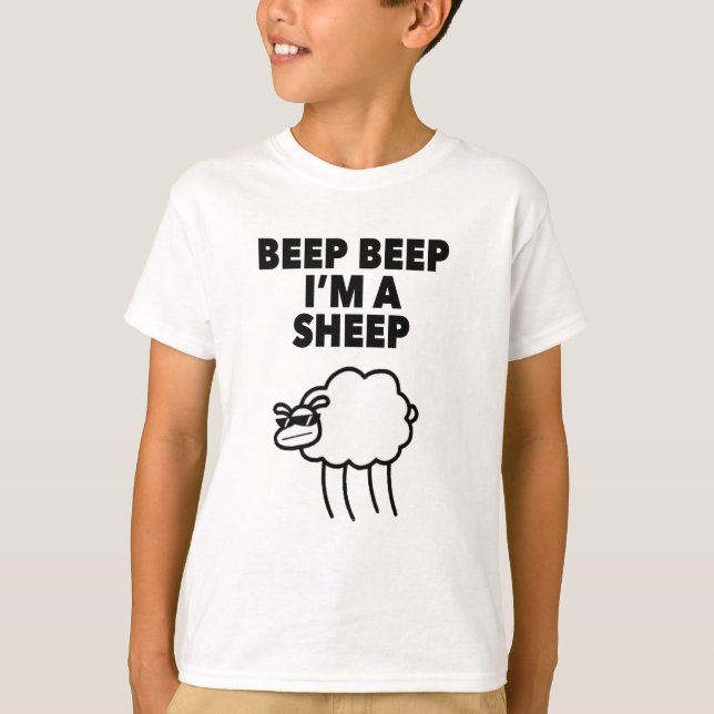 Signalton-Signalton bin ich ein Schafe Meme T-Shirt (Vorderseite)