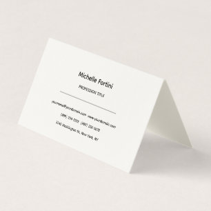 Signatur-Creme Elegant Schlicht Minimalistisch Visitenkarten