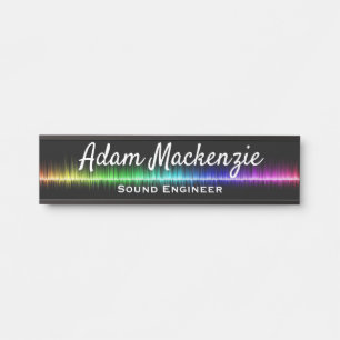 Signatur der Bürotür Rainbow Black Name Plate Türschild