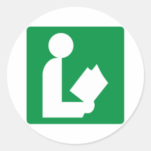 Signatur der Library Highway Runder Aufkleber