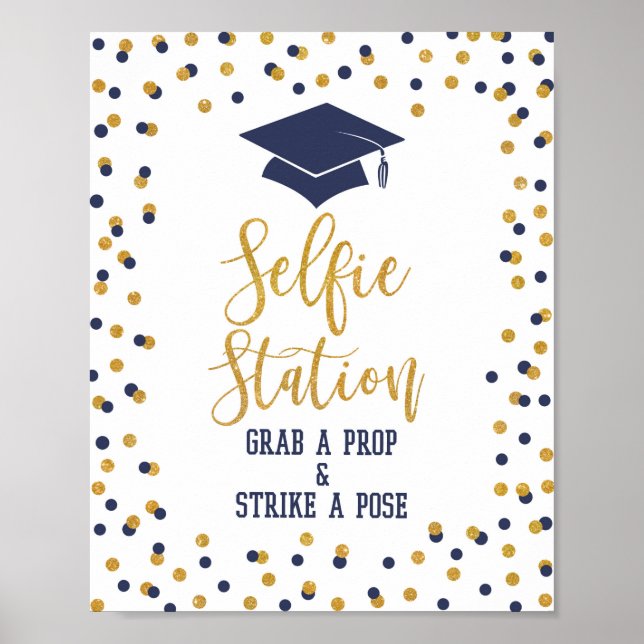 Signatur der Navy Graduation Party für die Selfie  Poster (Vorne)