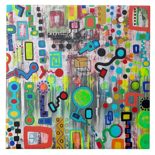 Signatur der Times 6 x 6 Keramik Tile Fliese (Vorderseite)