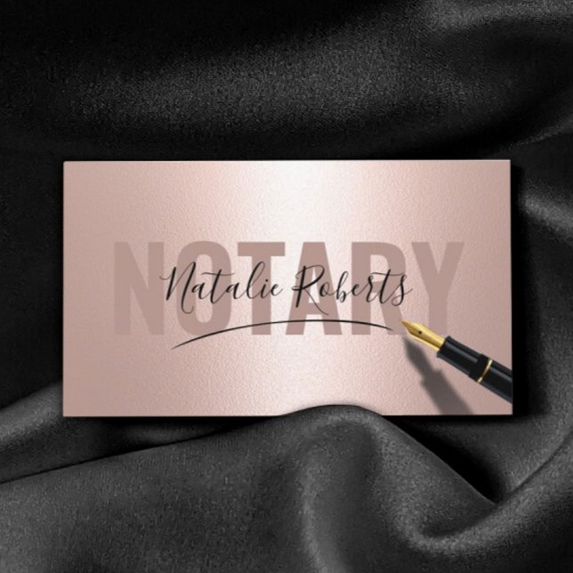 Signatur des mobilen Notdienstes Moderne Rose Gold Visitenkarte (Von Creator hochgeladen)