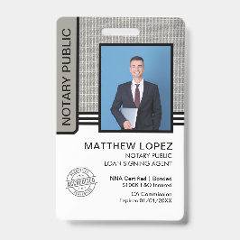 Signatur des öffentlichen Notars Agent-ID Ausweis