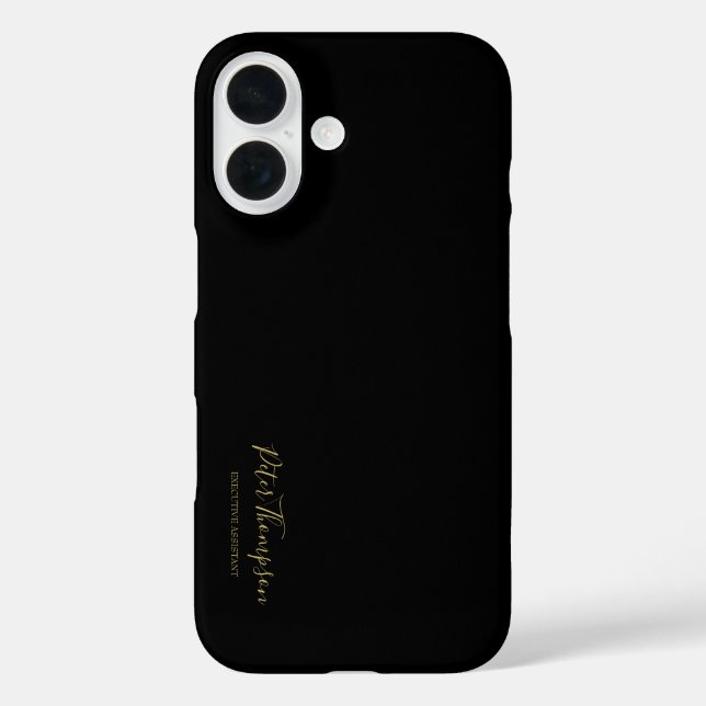 Signatur für Business Script iPhone 16 Hülle (Rückseite)