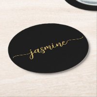 Signatur für Schwarz-Gold-Monogram-Name-Script-Chi