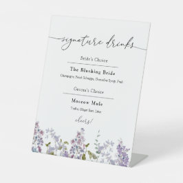 Signatur "Lavendel" und "Lilacs" Sockelschild
