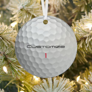 Signatur-Serie 1 personalisierte Golfball-Geschenk Ornament Aus Metall