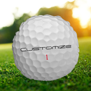 Signatur-Serie 1 personalisierte Golfball-Geschenk Rundes Kissen
