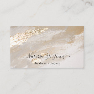 Signatur Vintage Gold Beige Visitenkarte