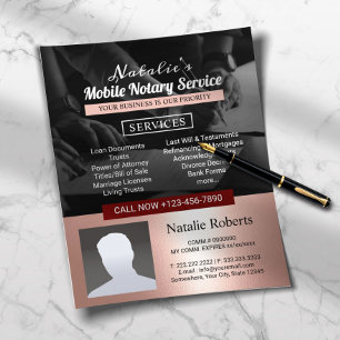 Signatur von Agent-Fotos für Notar-Mobilfunk Flyer